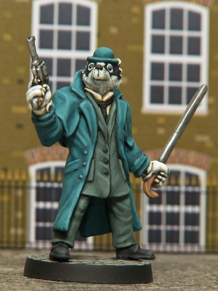 Inspector LeBrock, sculpted by Jo Brumby, painted by Kevin Dallimore
