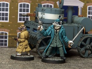 Inspector LeBrock and Ratzi, painted by Kevin Dallimore